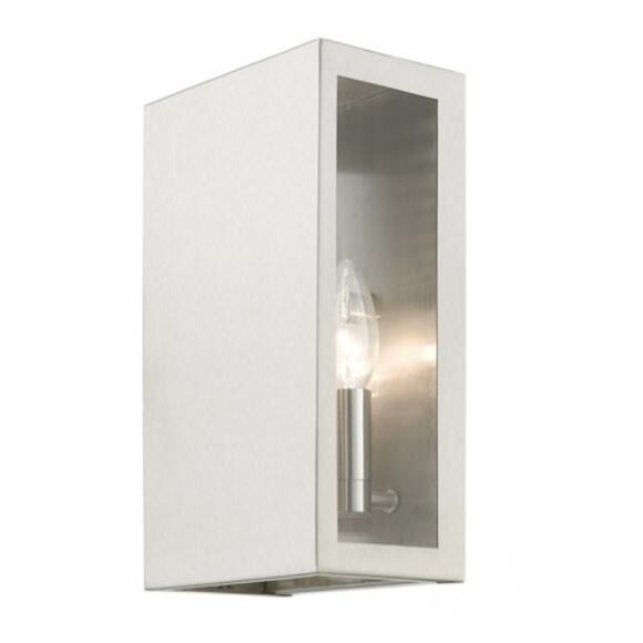 Livex 29122-91 Outdoor Wall Sconce Light – Brushed Nickel - Picture 3 of 3